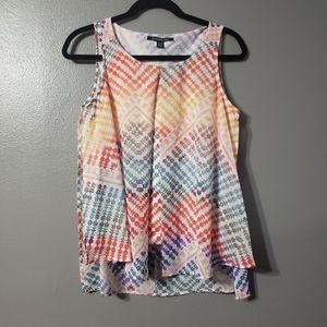 Zac & Rachel Sleeveless High Low Top Size PM